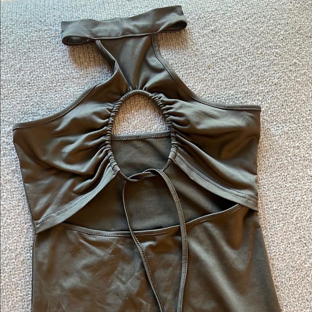 Black Halter Cutout Dress